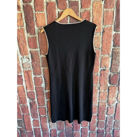 BCBGMaxazria Black Sleeveless Knit Slip Dress Size Medium - Picture 2 of 3